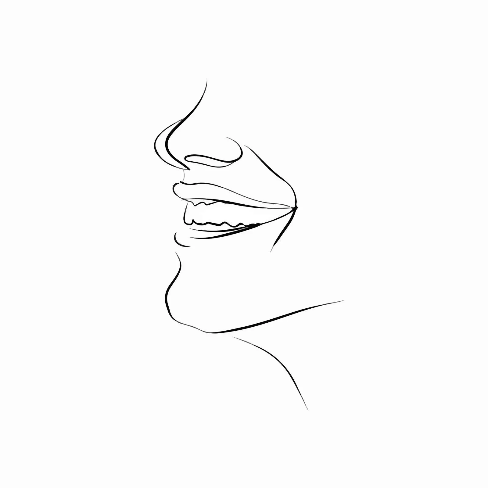 Smiling Face Continuous Line Art — free download from Dotvec