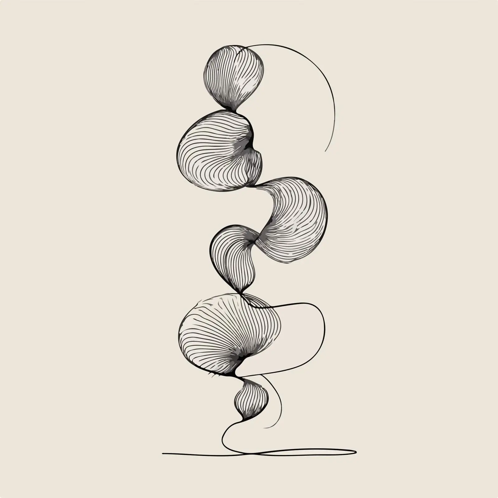 Spiral Abstract Line Art Design — free download from Dotvec