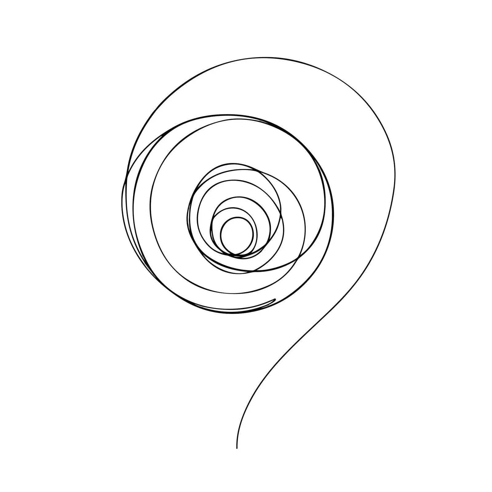 Spiral Abstract Line Art — free download from Dotvec