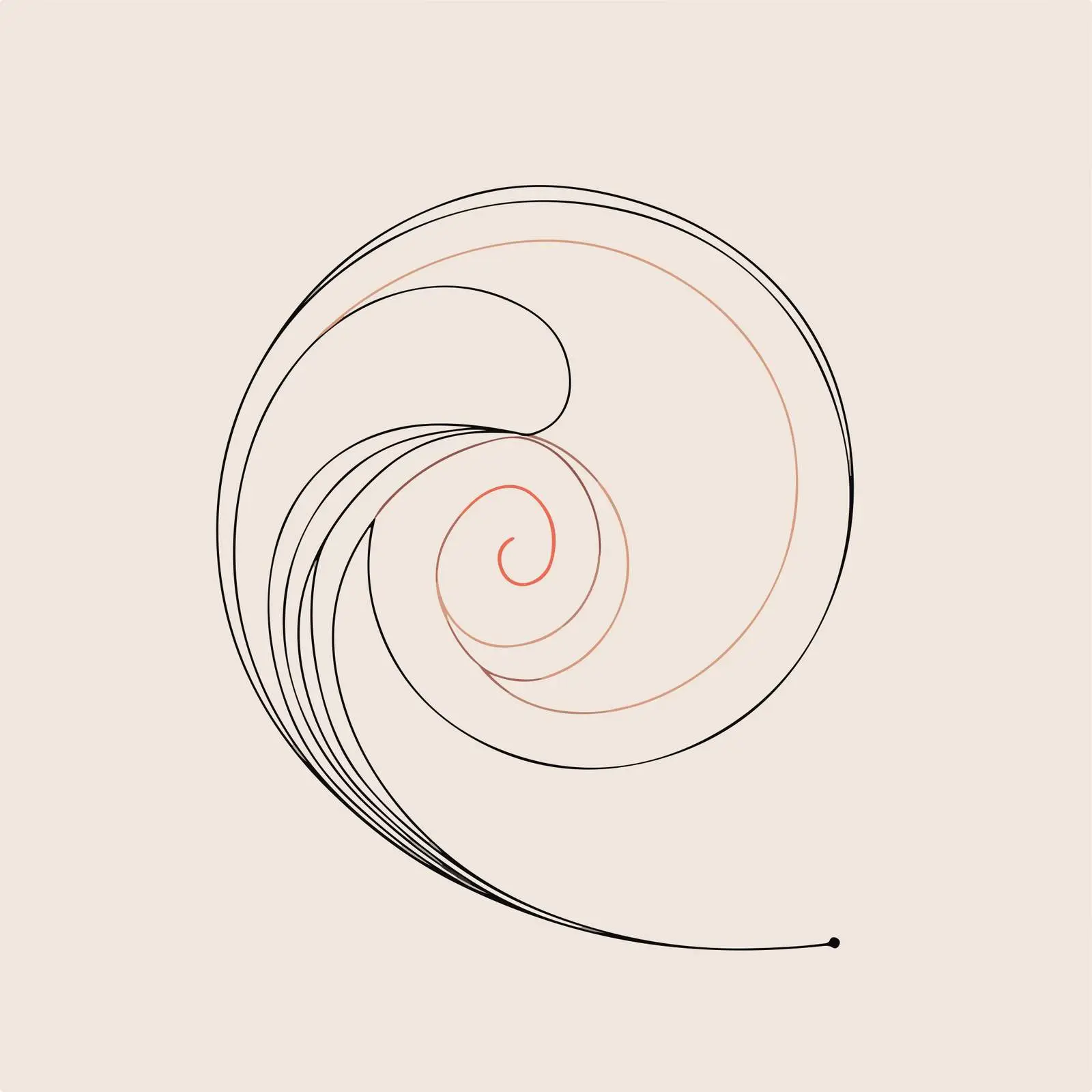 Spiral Line Art Design — free download from Dotvec
