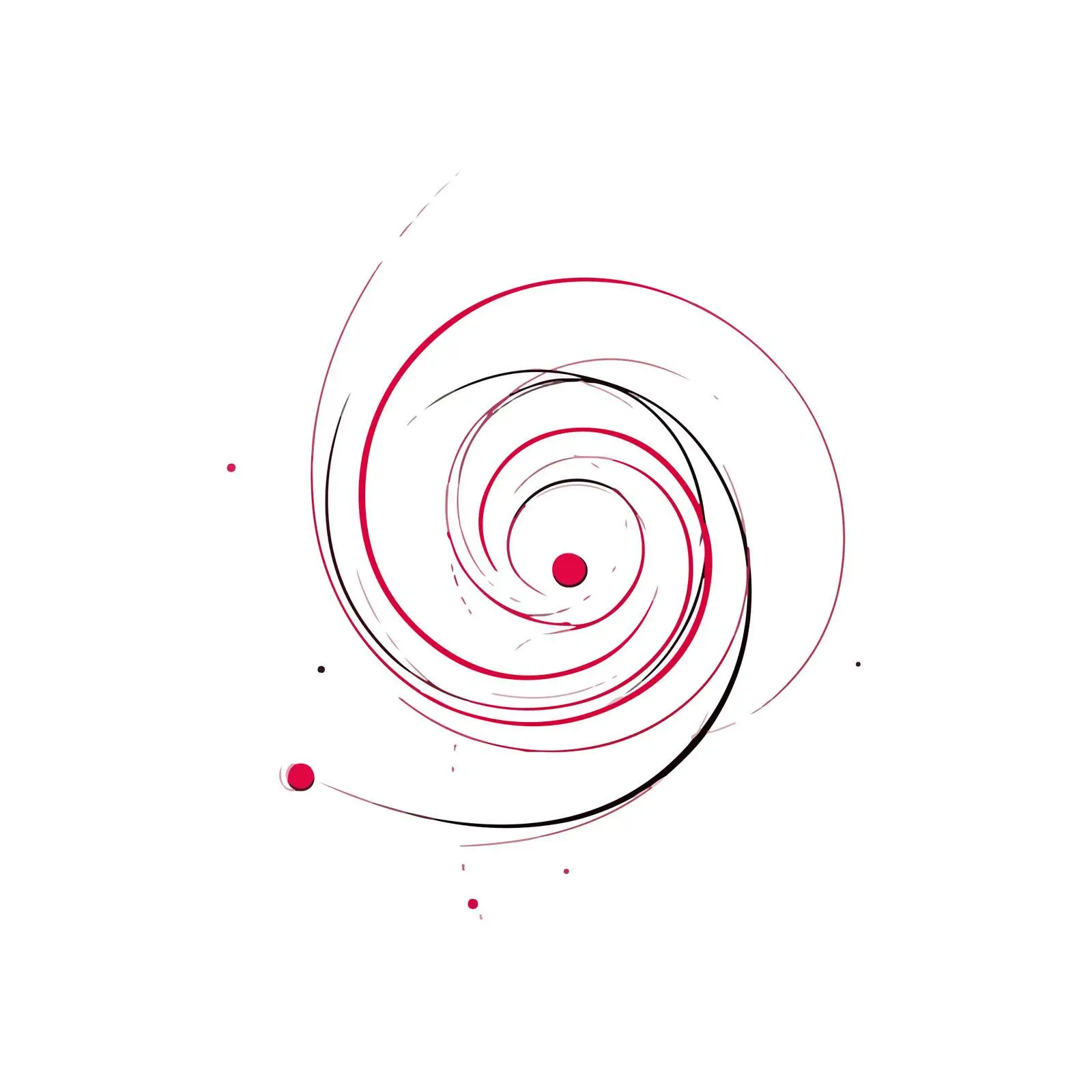 Spiral Line Art in Minimalistic Style — free download from Dotvec