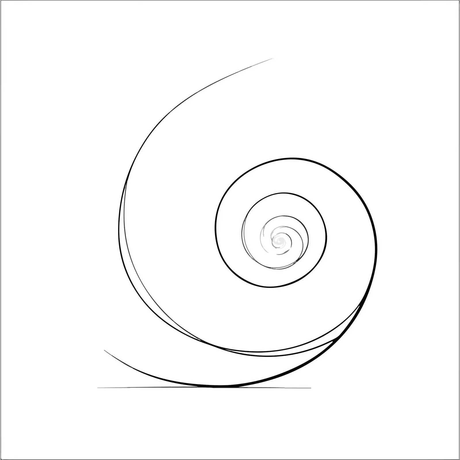 Spiral Minimal Line Art — free download from Dotvec