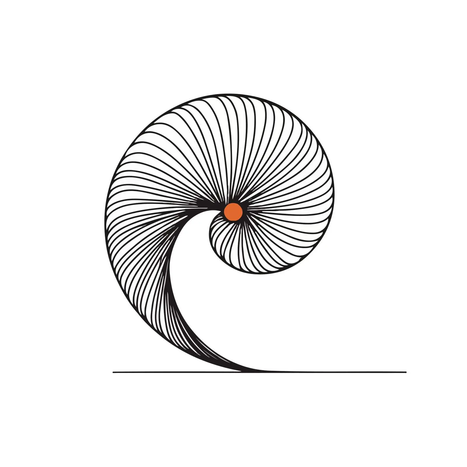 Elegant Spiral Line Art Illustration — free download from Dotvec
