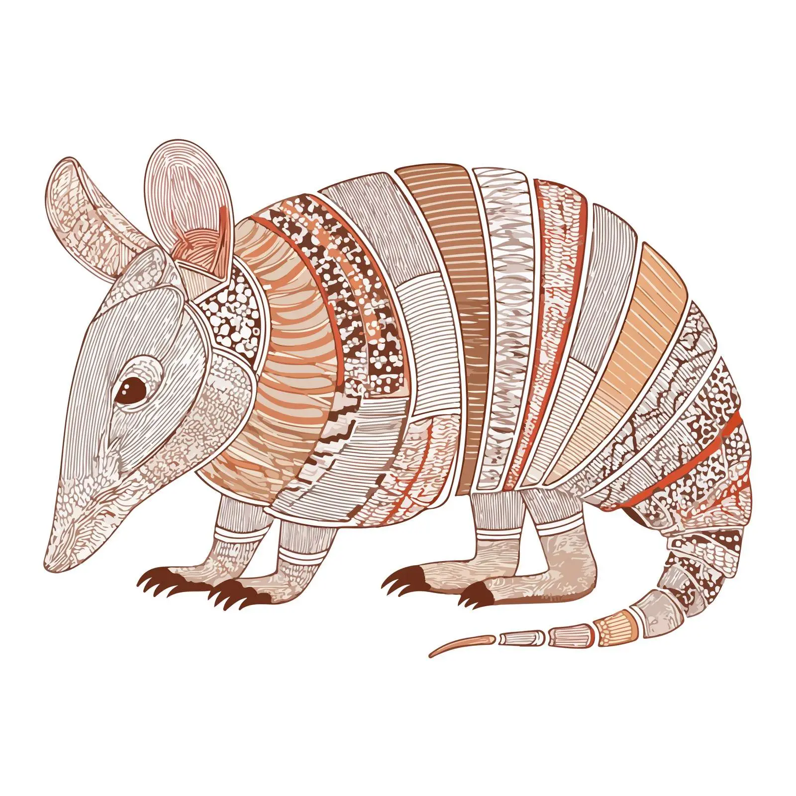 Armadillo Line Art Vector Illustration — free download from Dotvec