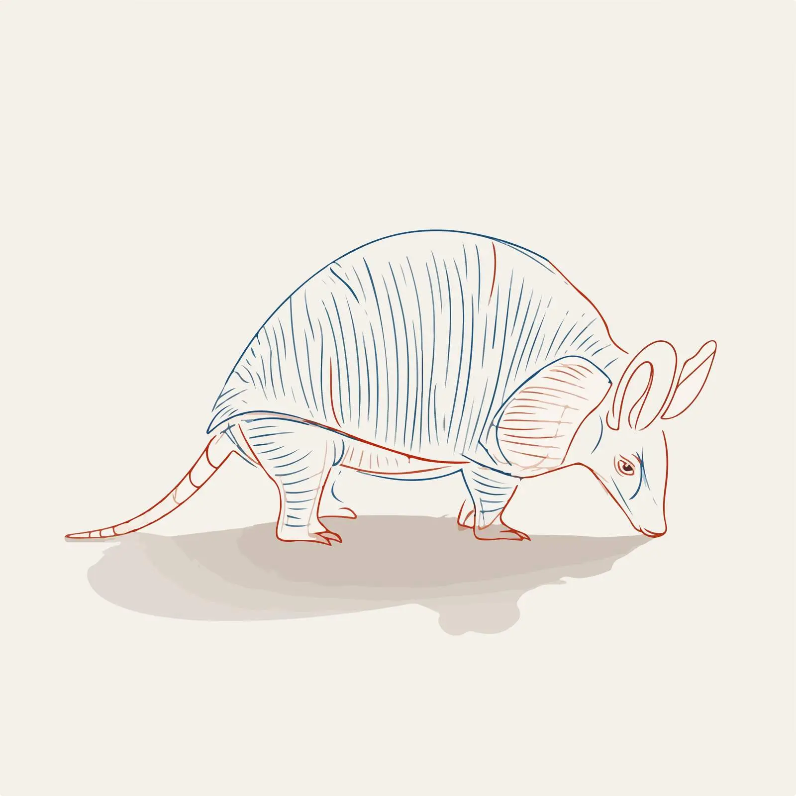 Armadillo Line Art Vector Illustration — free download from Dotvec