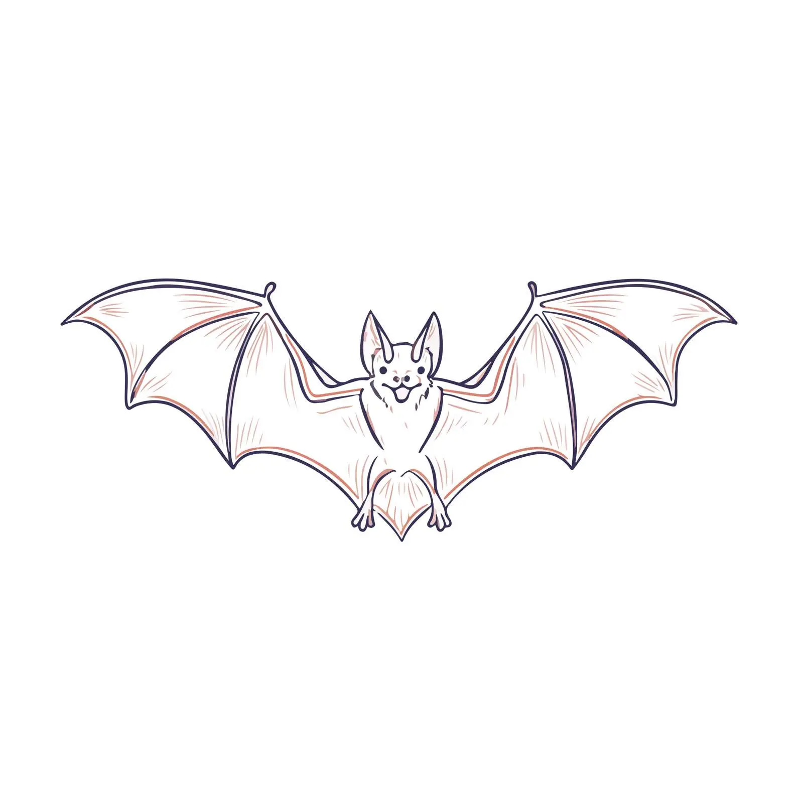 Minimal Bat Line Art Vector Illustration — free download from Dotvec