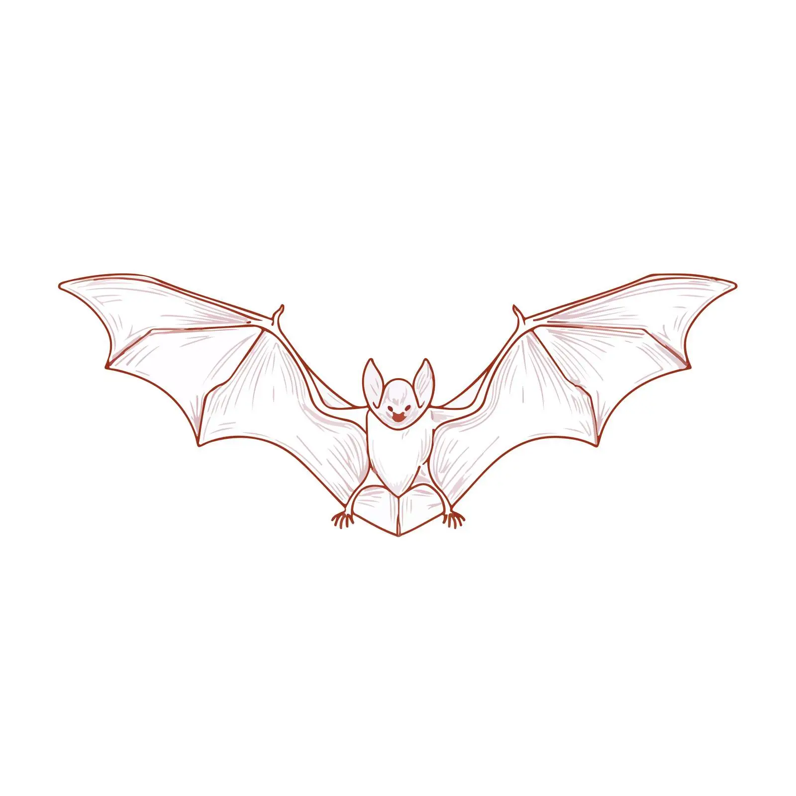 Minimal Bat Vector Art — free download from Dotvec