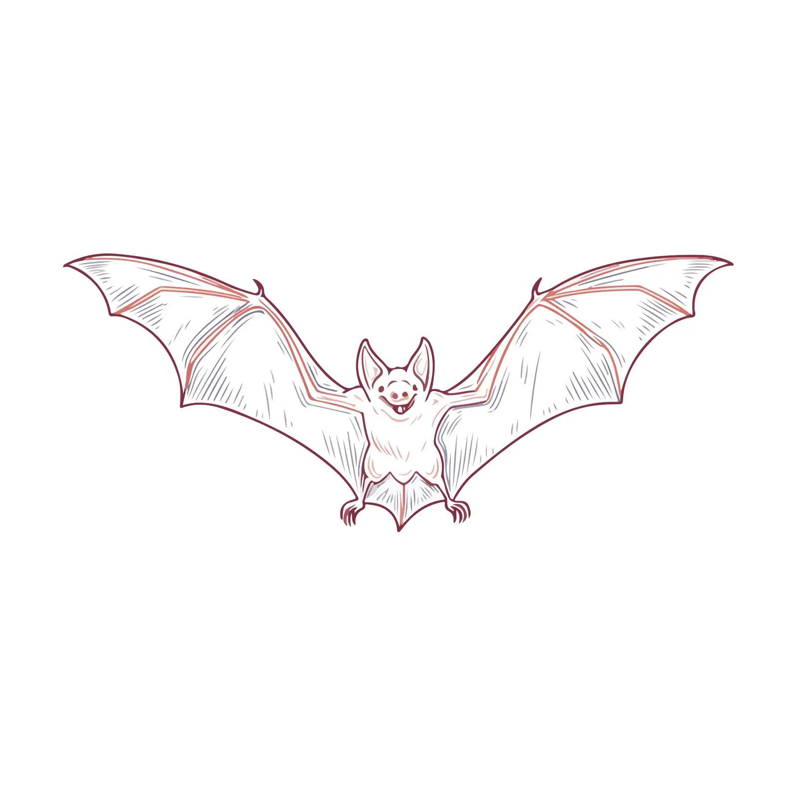 Bat Line Art Vector Illustration — free download from Dotvec