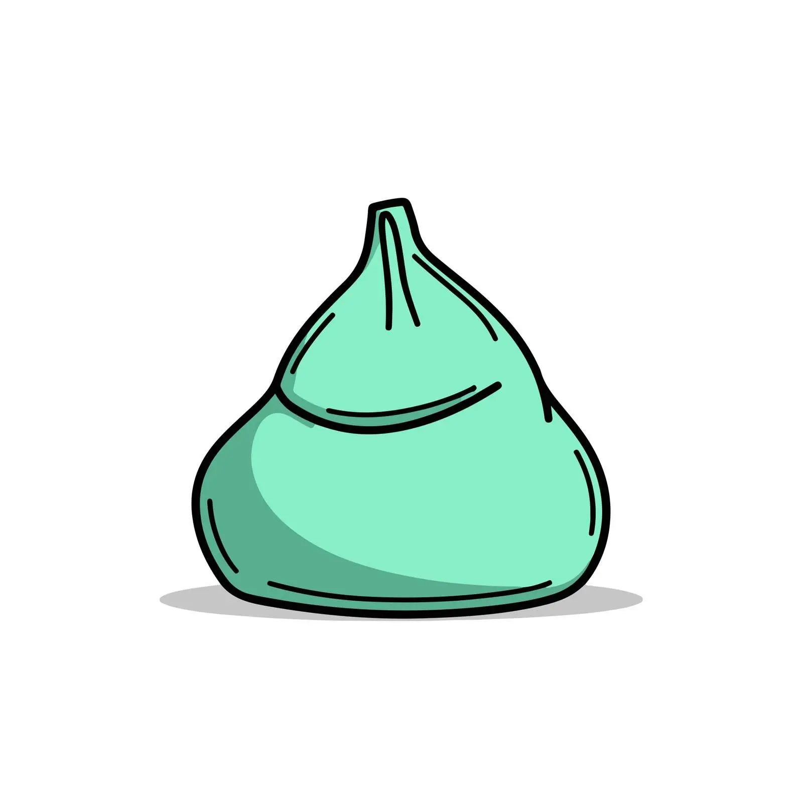 Bean Bag Line Art Illustration — free download from Dotvec