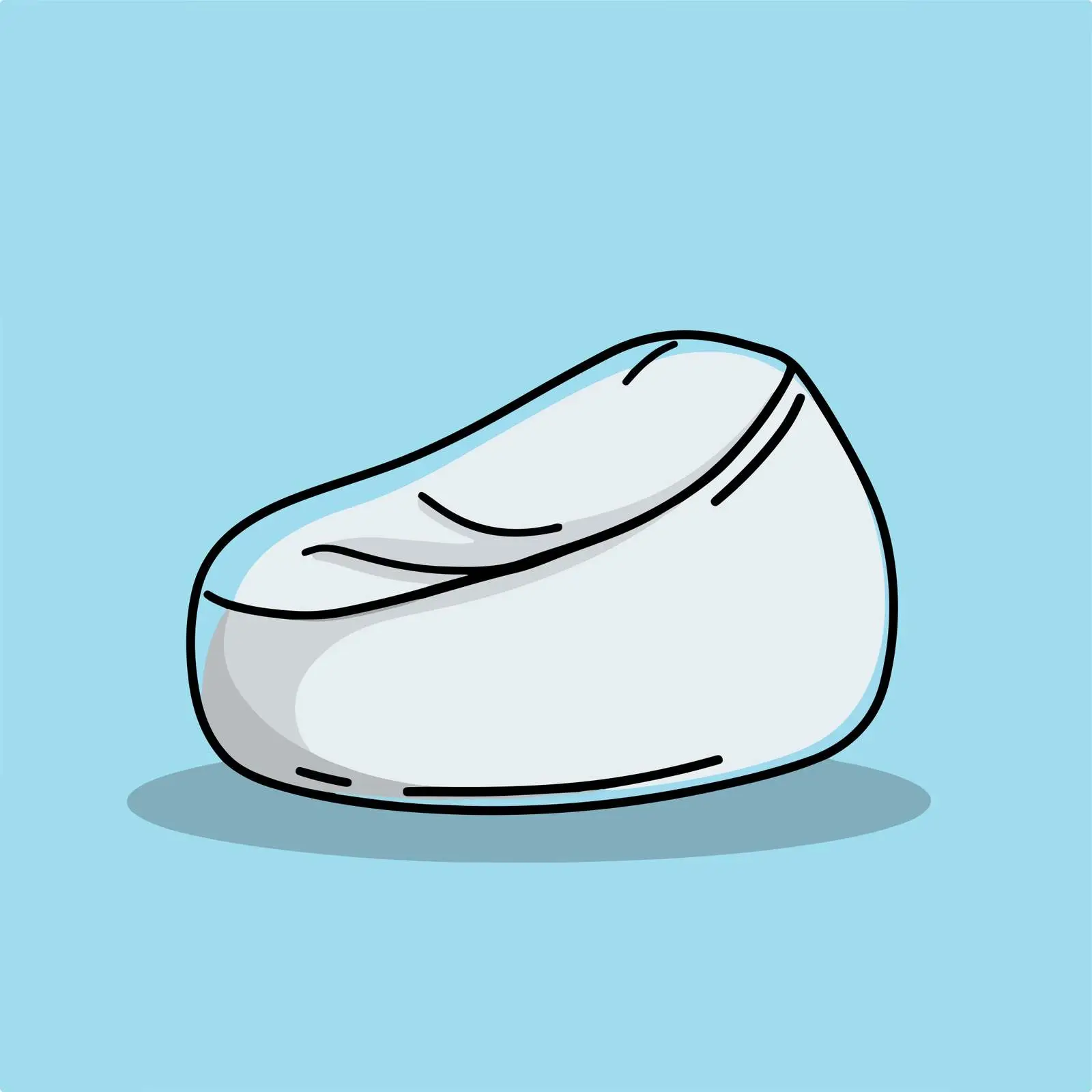 Bean Bag Line Art Vector Style — free download from Dotvec