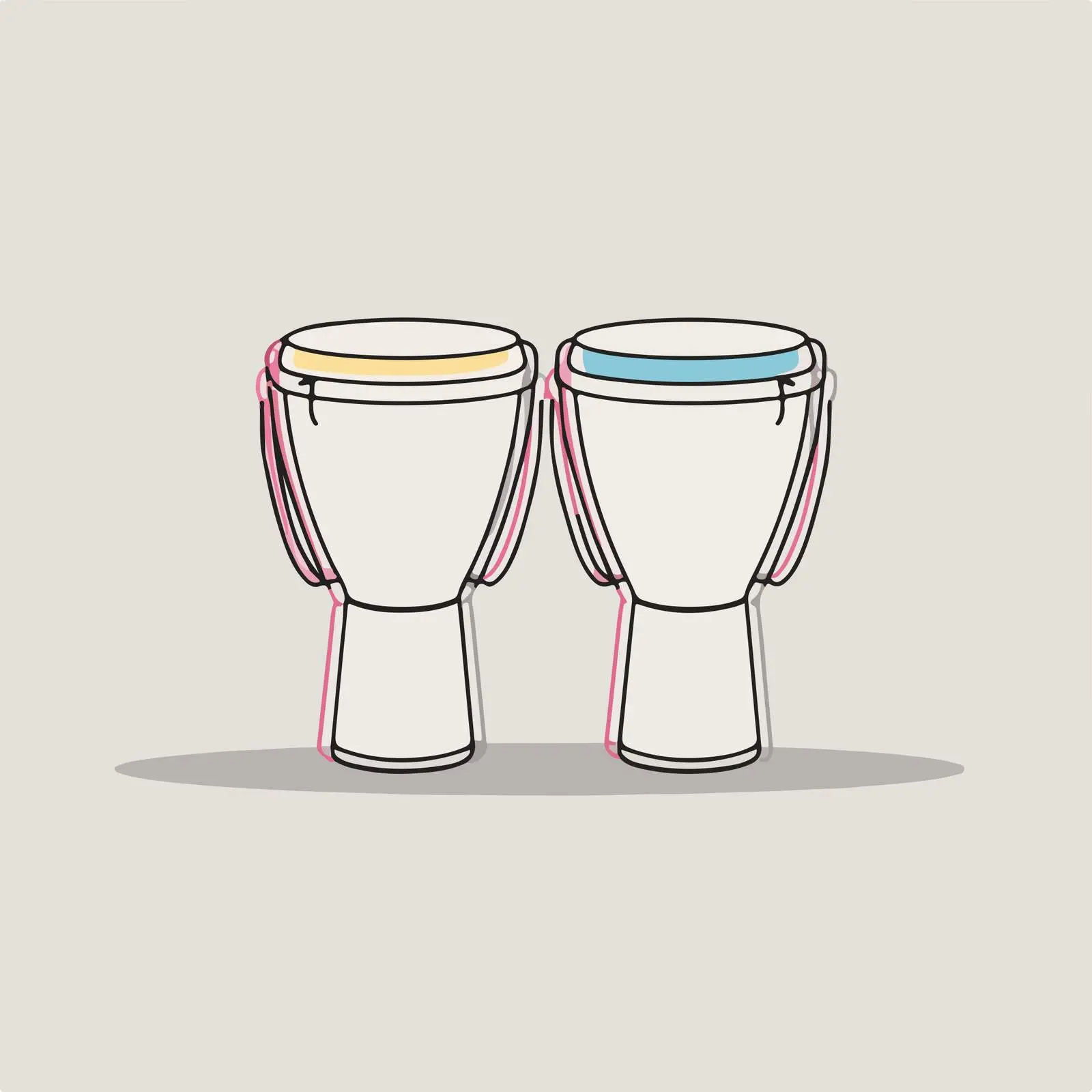 Clean Bongo Drums Vector Illustration — free download from Dotvec