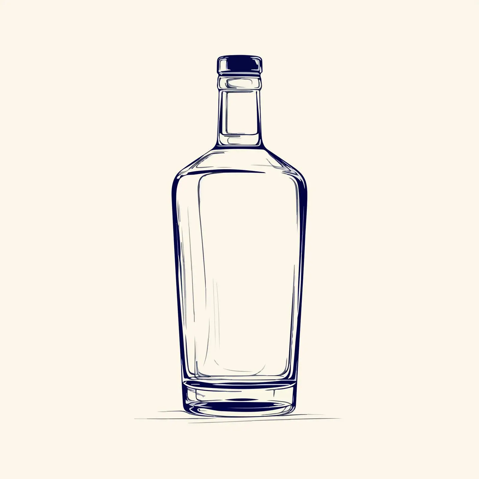 Clean Bottle Line Art Design — free download from Dotvec