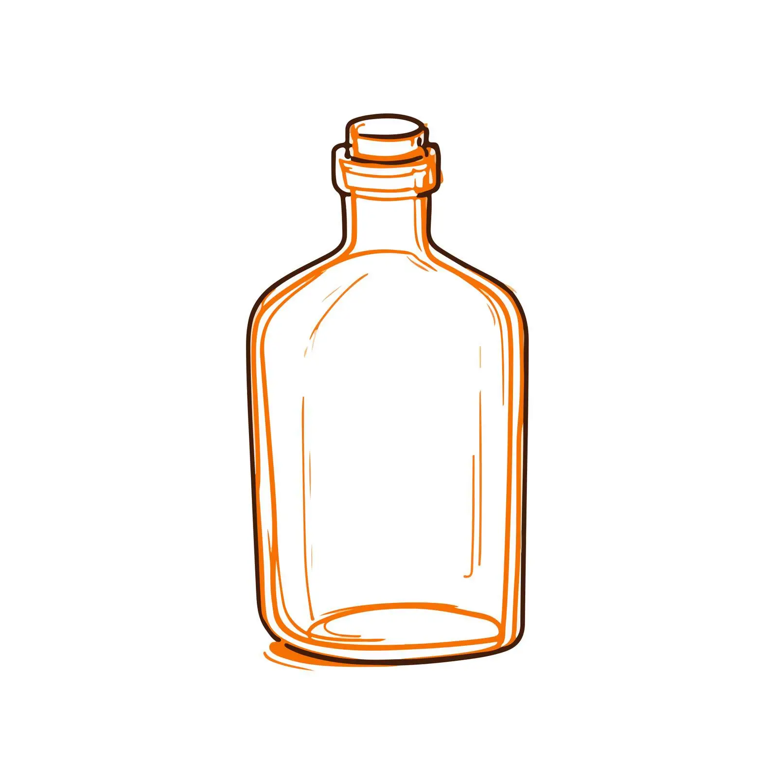 Elegant Bottle Line Art Illustration — free download from Dotvec