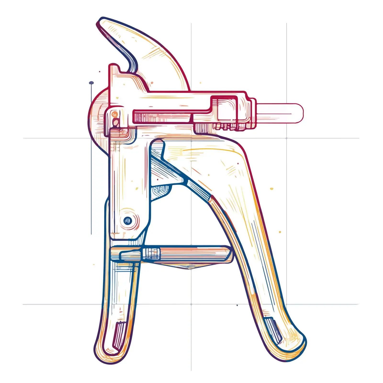 Minimalist Clamp Vector Art — free download from Dotvec