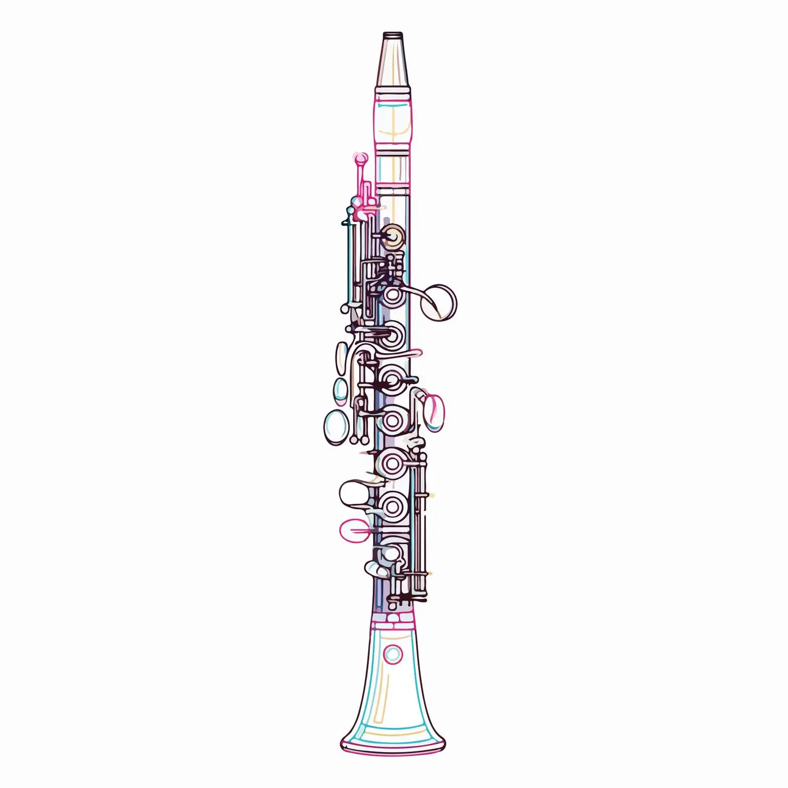 Clarinet Line Art Vector Illustration — free download from Dotvec