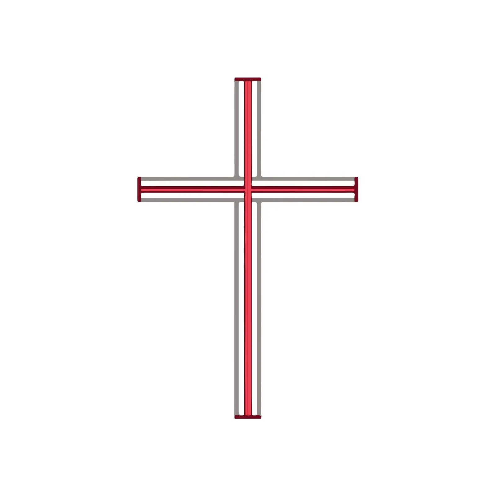 Elegant Cross Line Art Illustration — free download from Dotvec