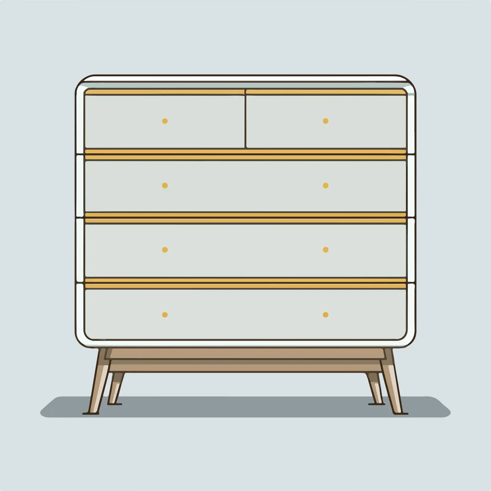Modern Dresser Line Art Design — free download from Dotvec