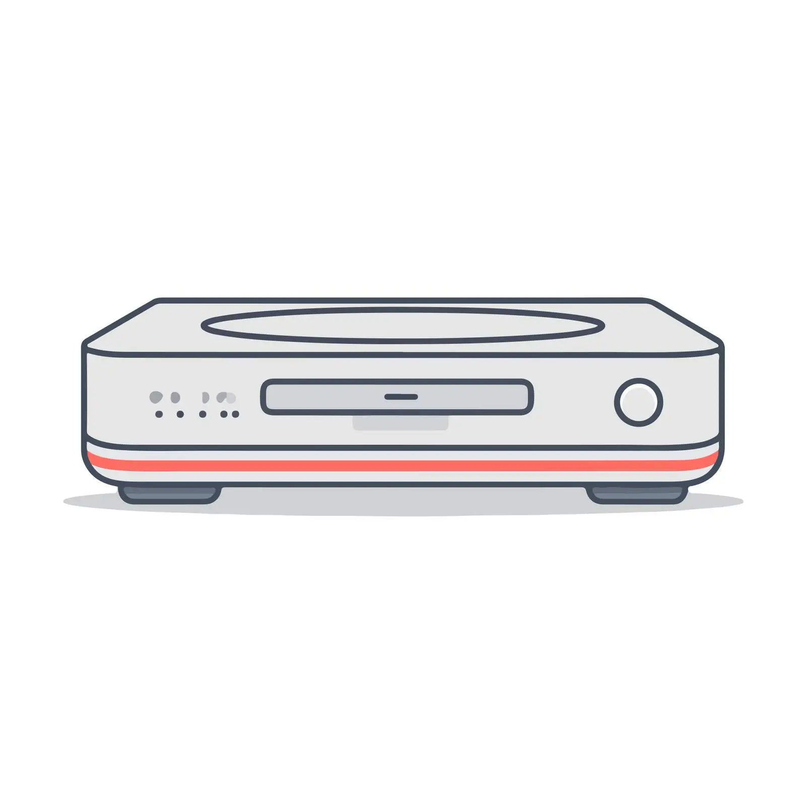 Sleek DVD Player Line Art — free download from Dotvec