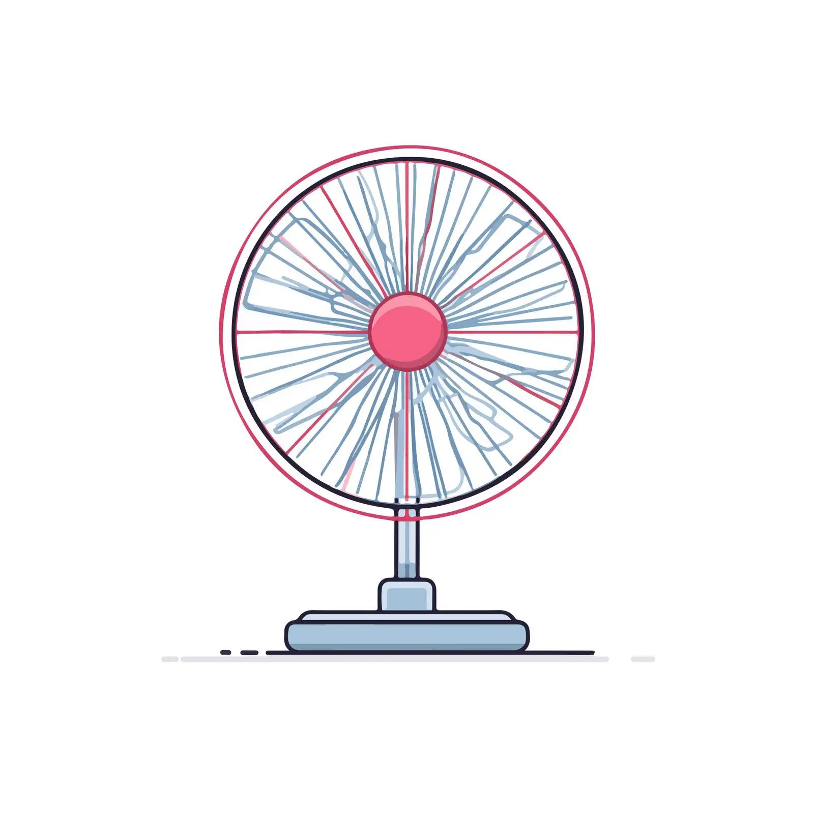 Minimal Fan Line Art Illustration — free download from Dotvec