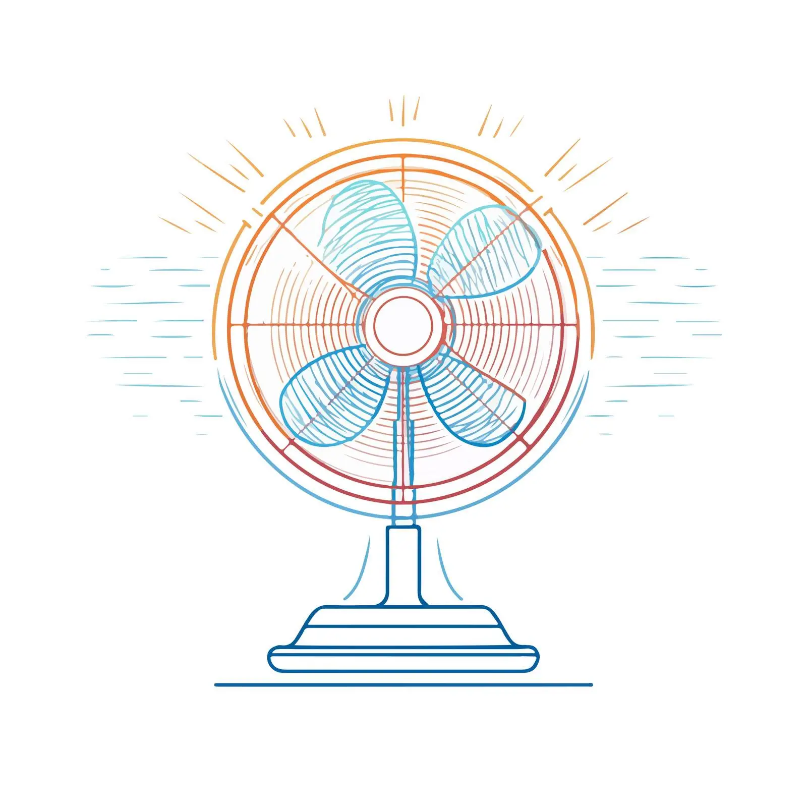 Minimal Fan Line Art Design — free download from Dotvec