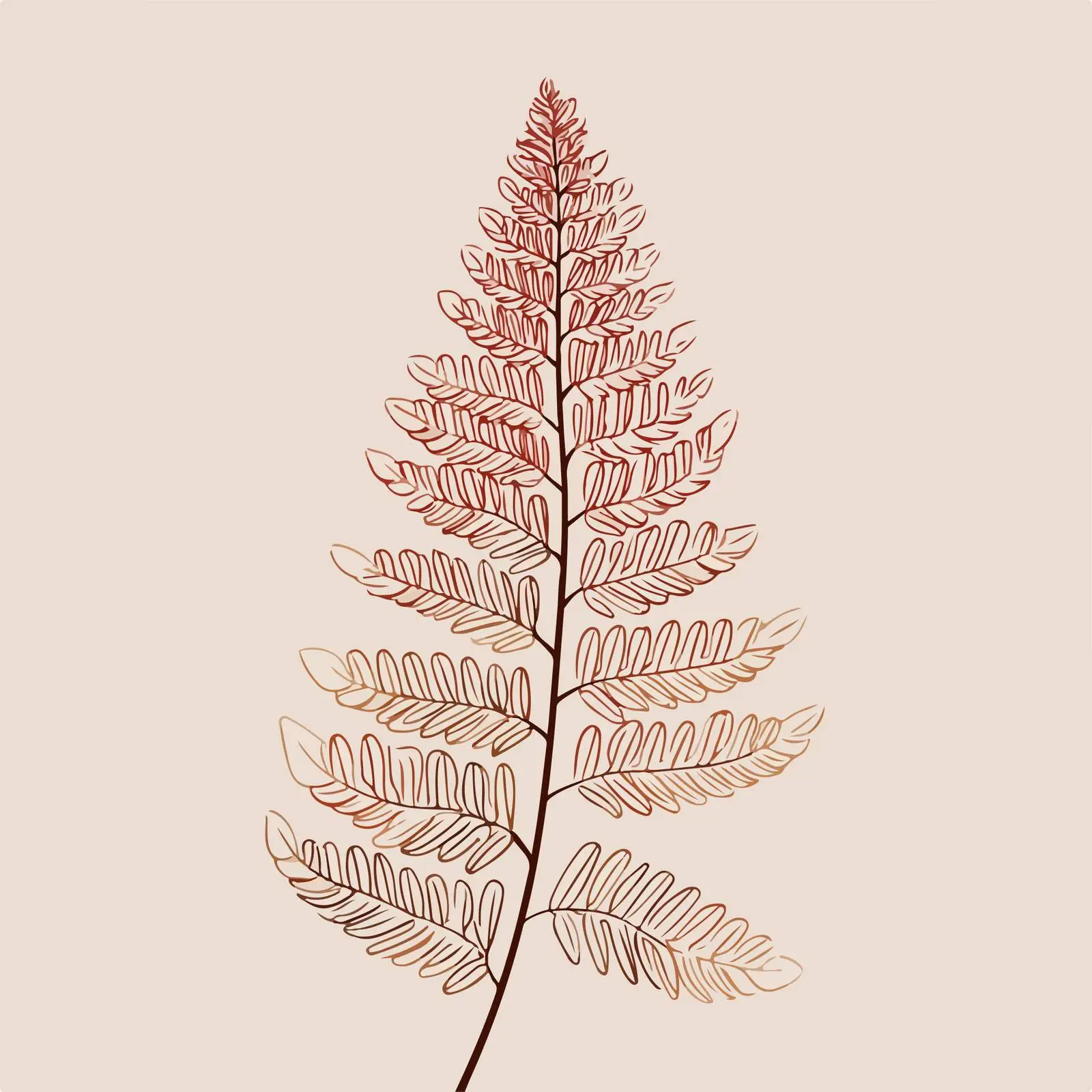 Fern Line Art Illustration — free download from Dotvec