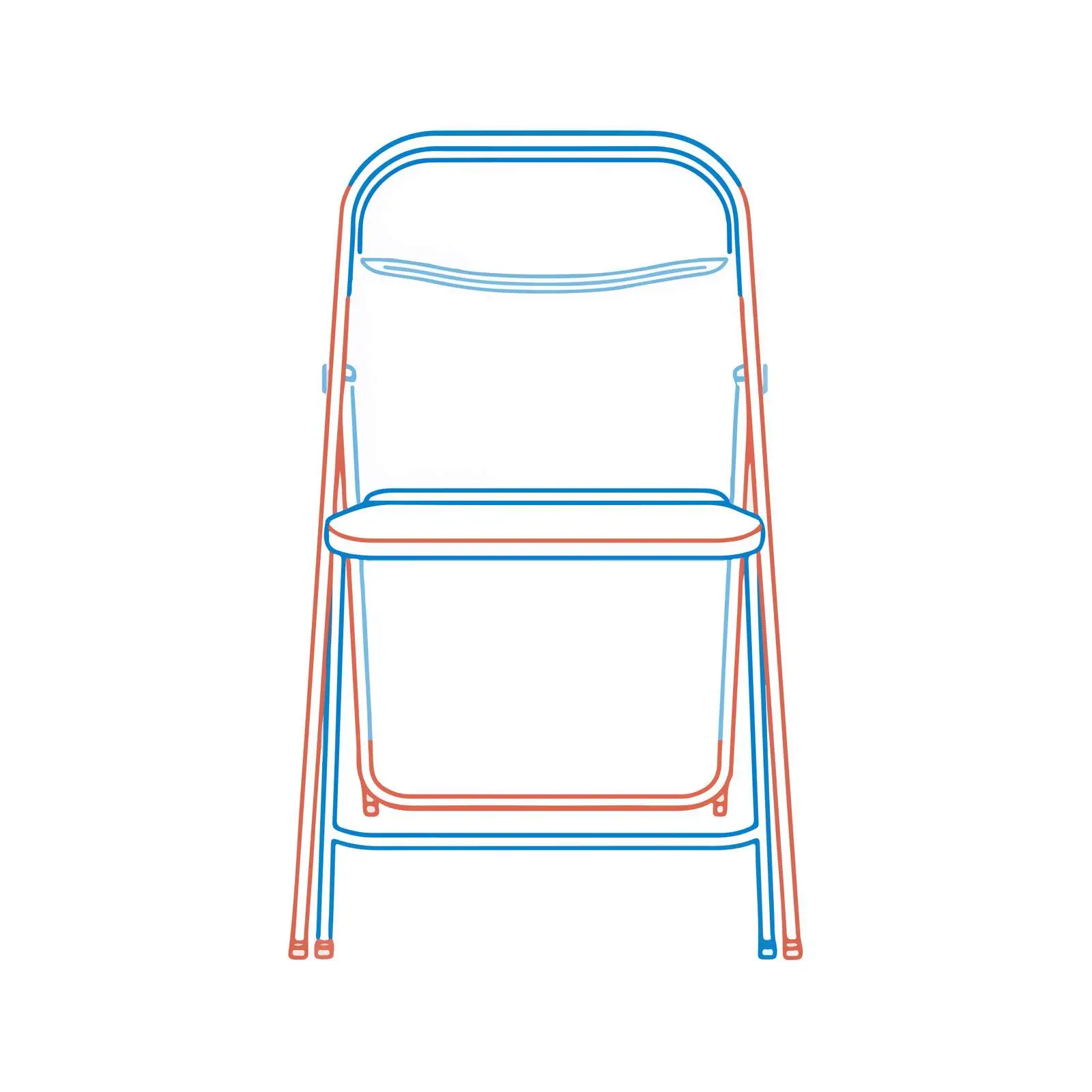 Folding Chair Line Art Vector Illustration — free download from Dotvec