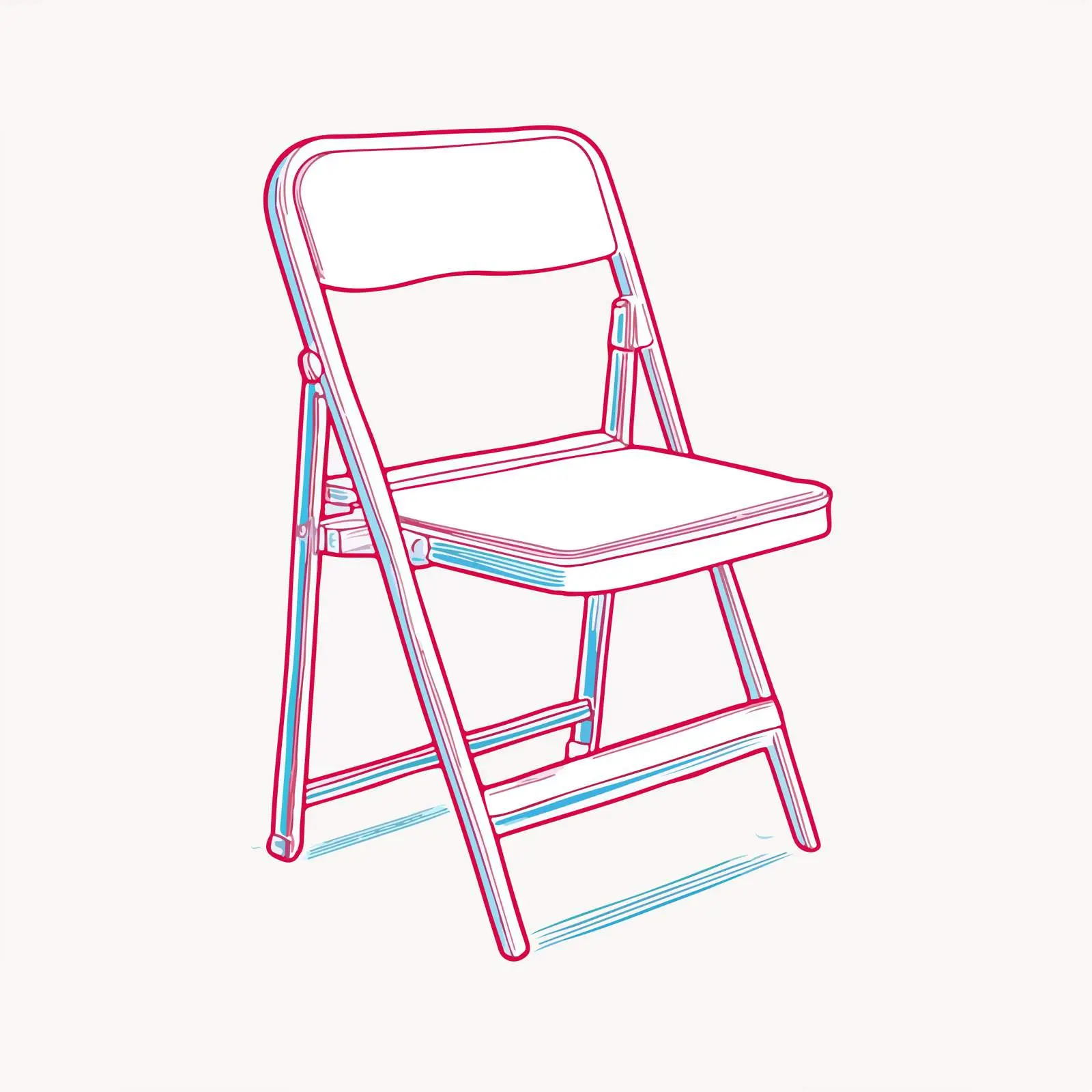 Minimal Folding Chair Vector Illustration — free download from Dotvec