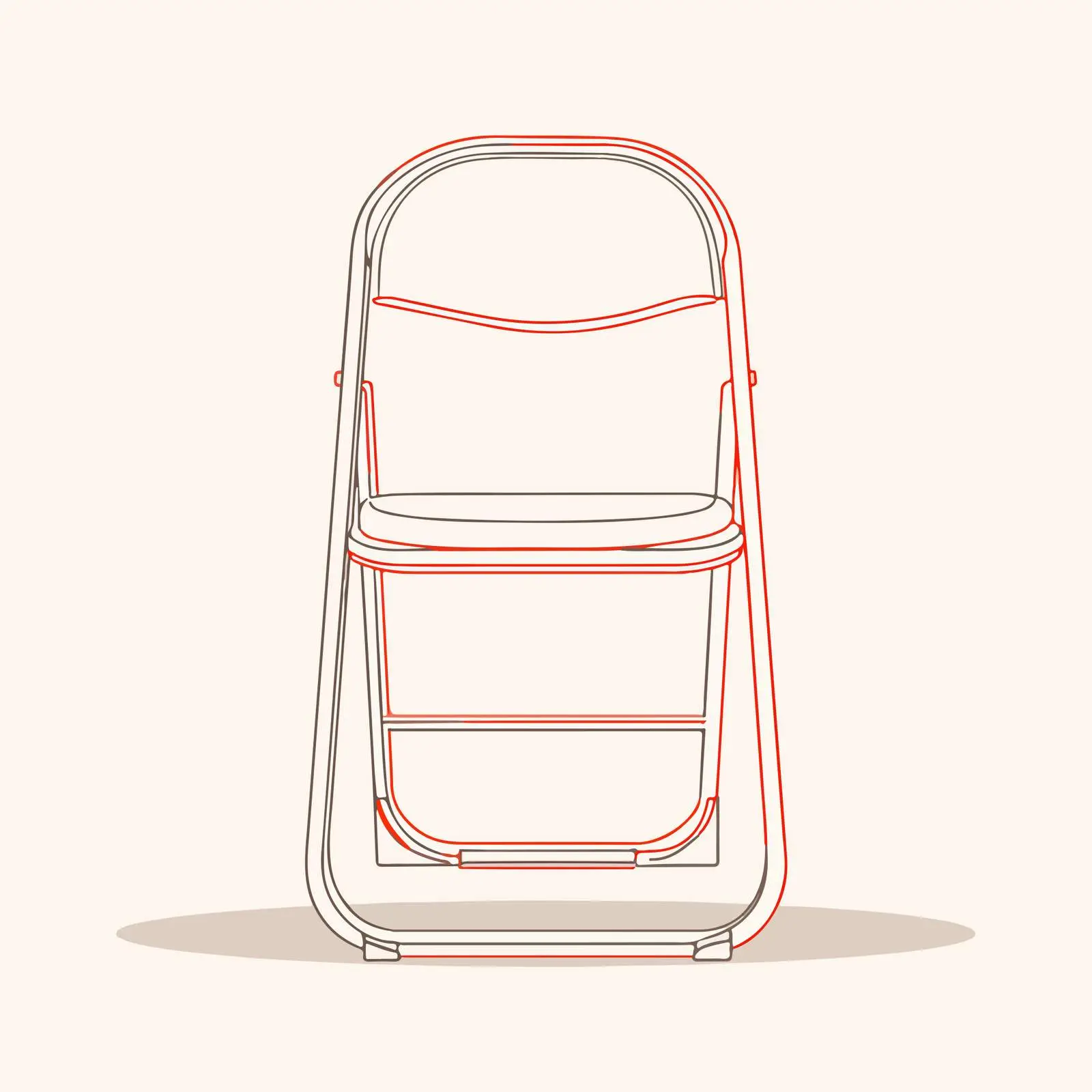 Minimal Folding Chair Vector Illustration — free download from Dotvec