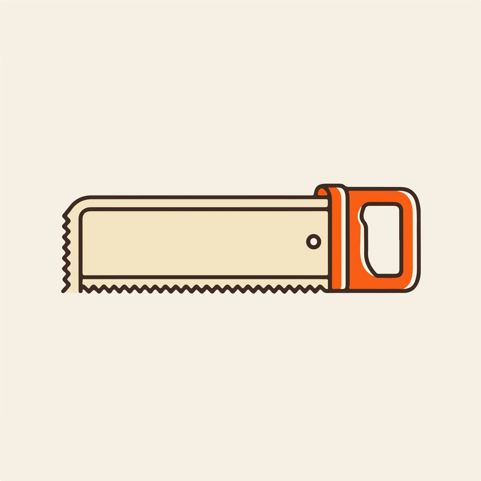 Minimal Handsaw Line Art Vector Style — free download from Dotvec
