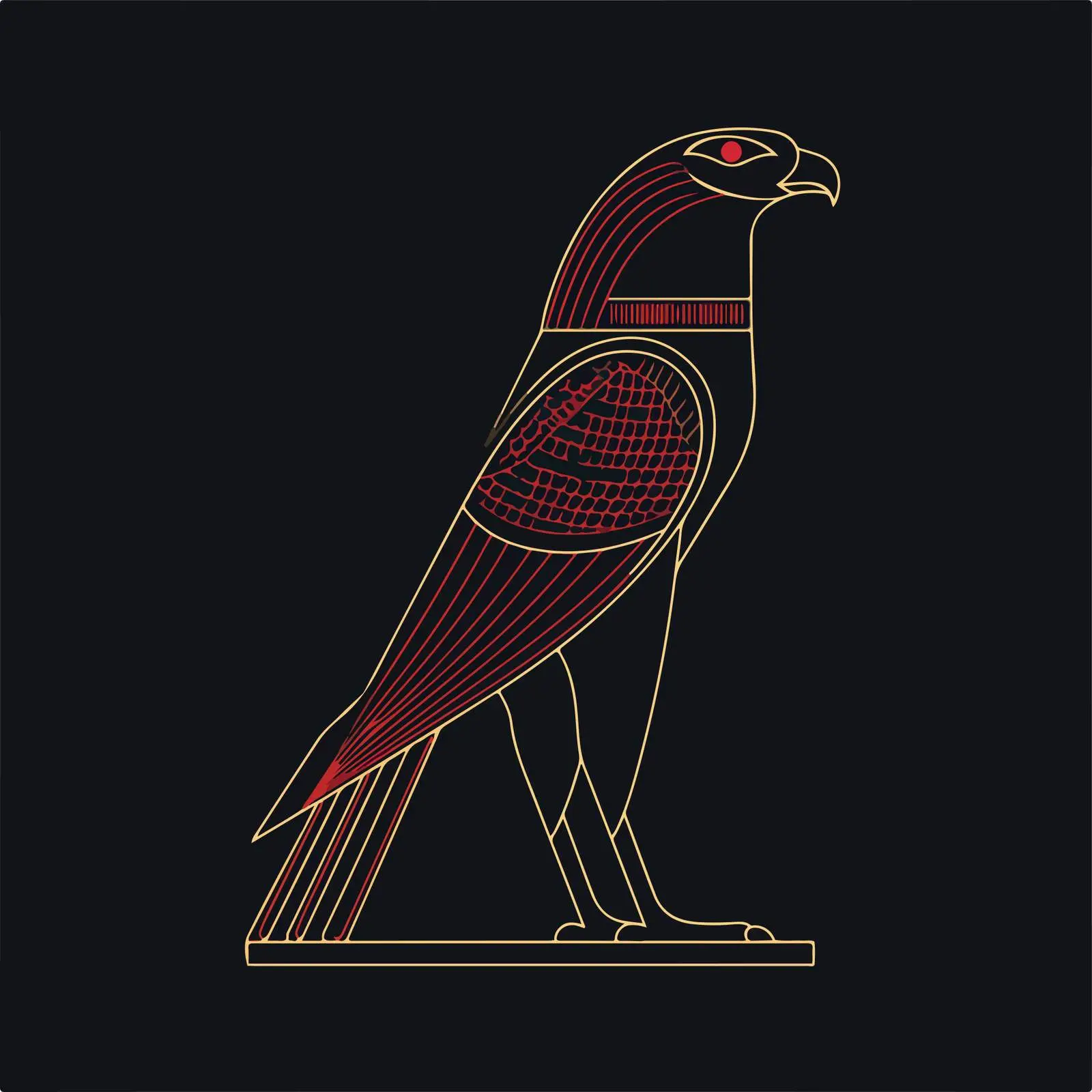 Minimal Horus Line Art Vector Illustration – free horus image from Dotvec