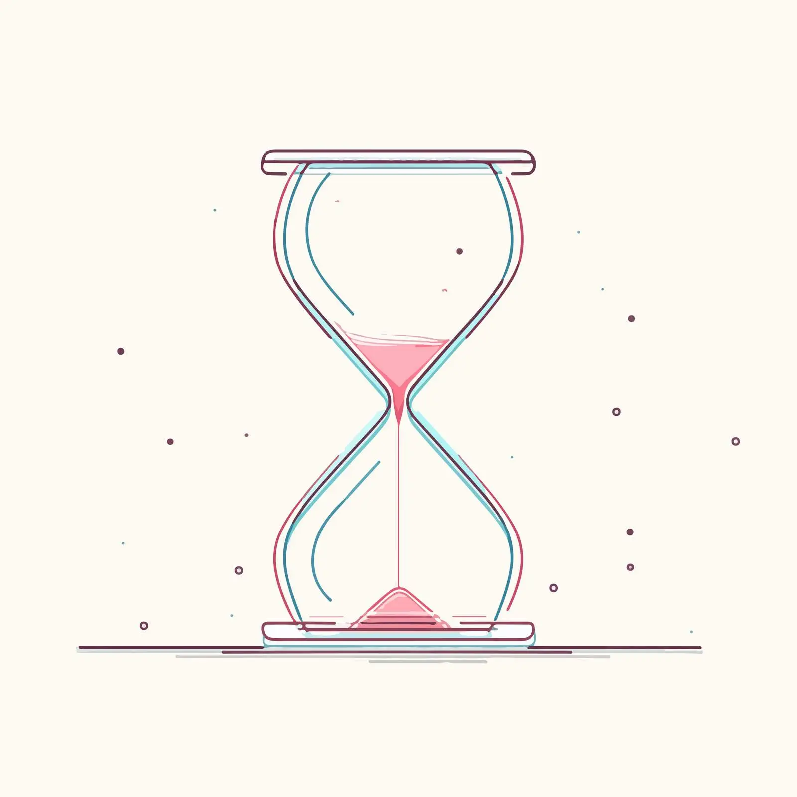 Linear Hourglass Vector Art — free download from Dotvec