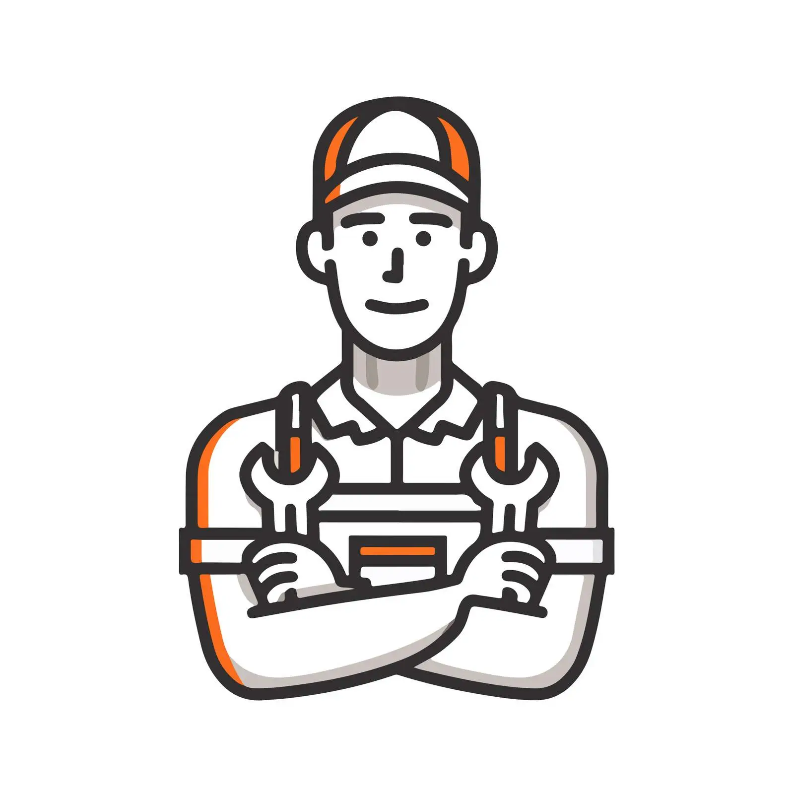 Minimal Mechanic Line Art Vector Illustration — free download from Dotvec