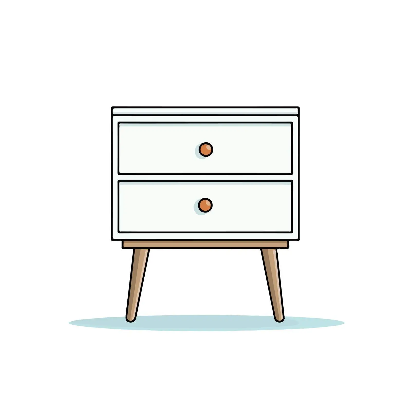 Nightstand Line Art Vector Illustration — free download from Dotvec