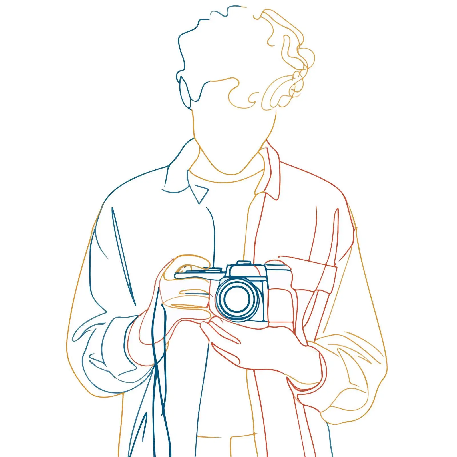 Minimal Photographer Line Art Vector Design — free download from Dotvec