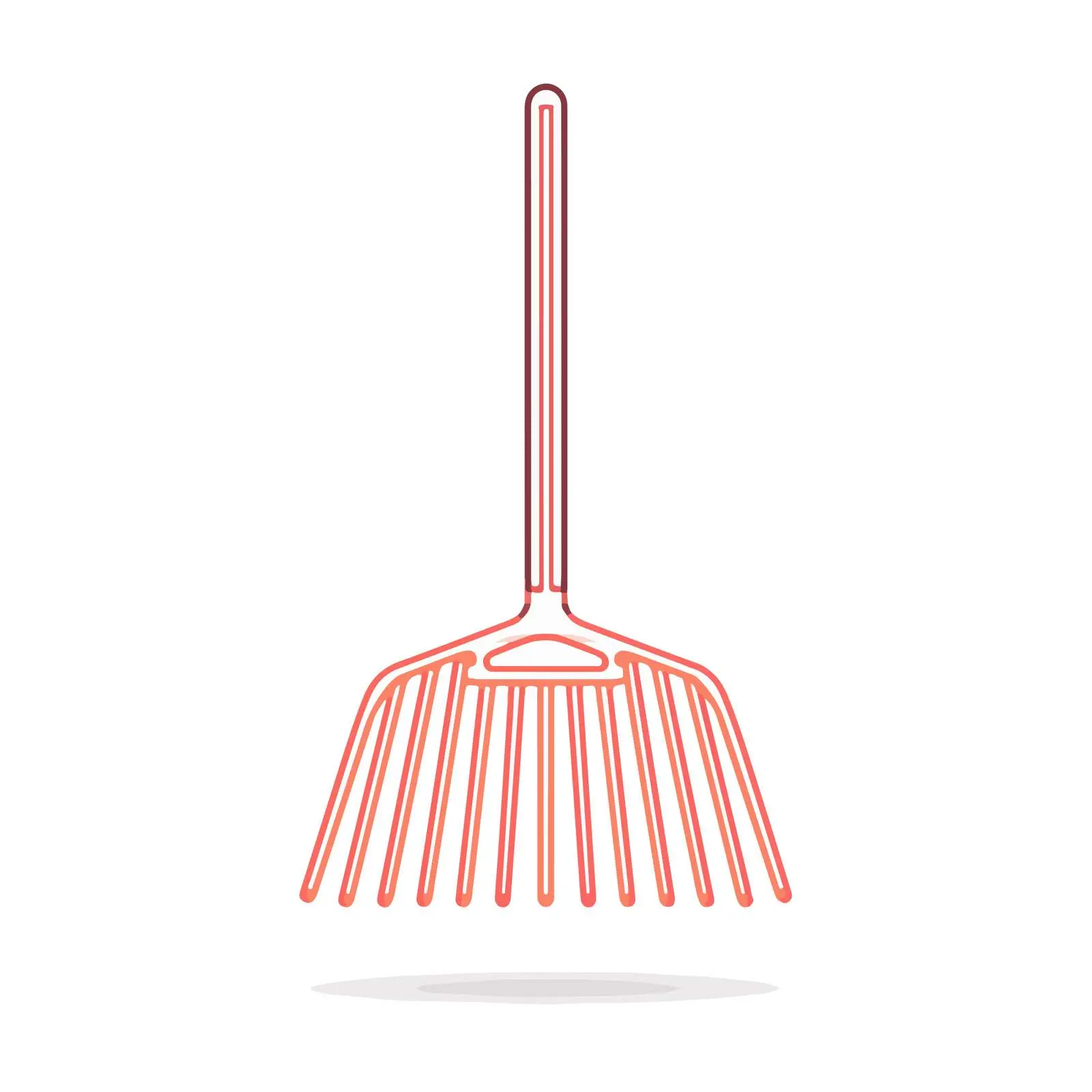 Clean Flat Vector Style Rake Illustration — free download from Dotvec