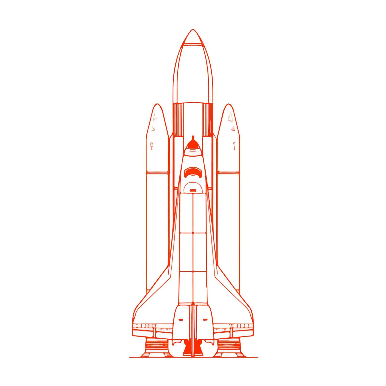 Rocket Line Art Design — free download from Dotvec