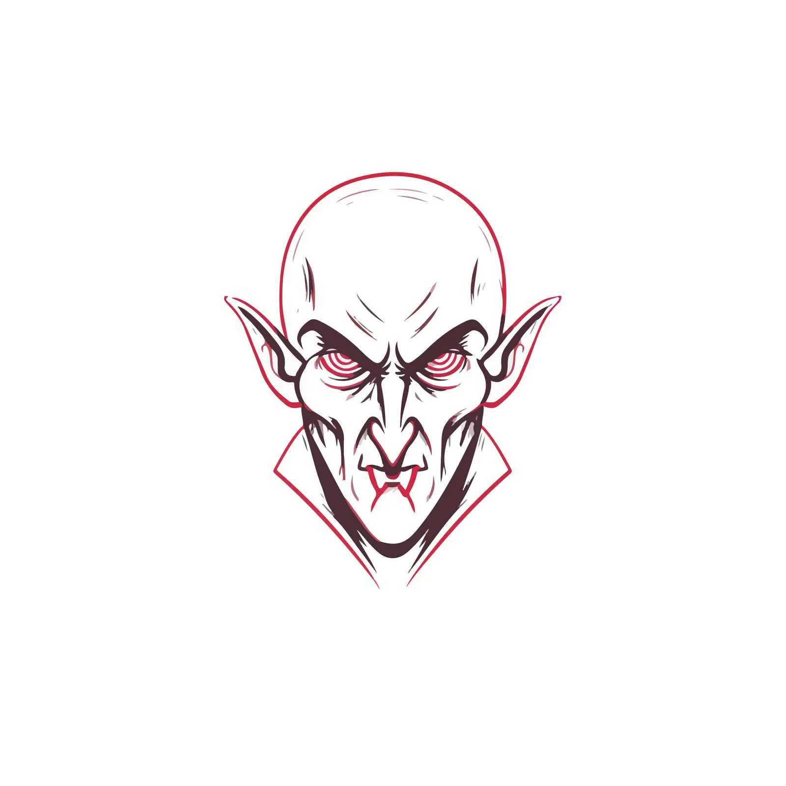 Elegant Vampire Line Art Illustration – free vampire image from Dotvec