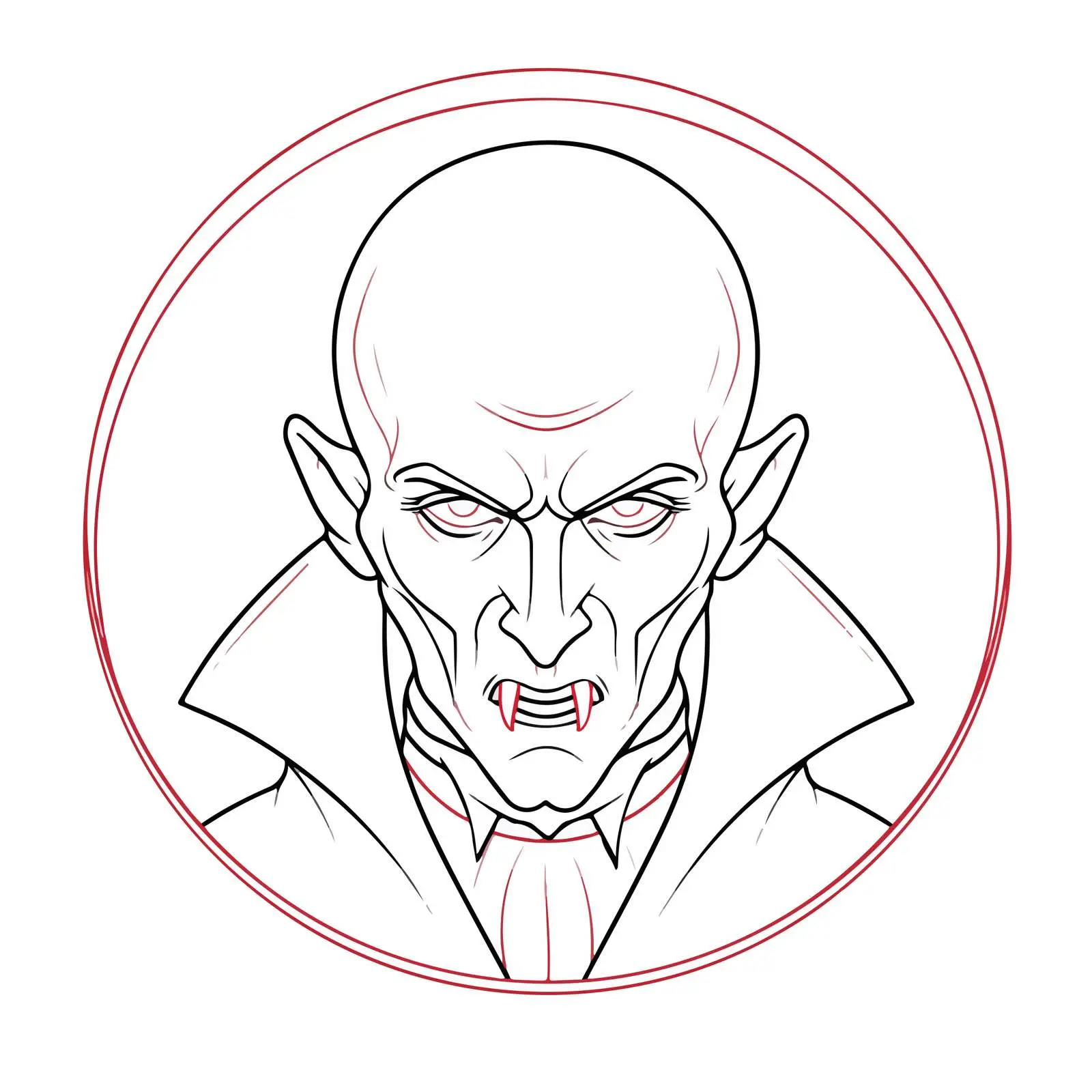Minimal Vampire Vector Art — free download from Dotvec
