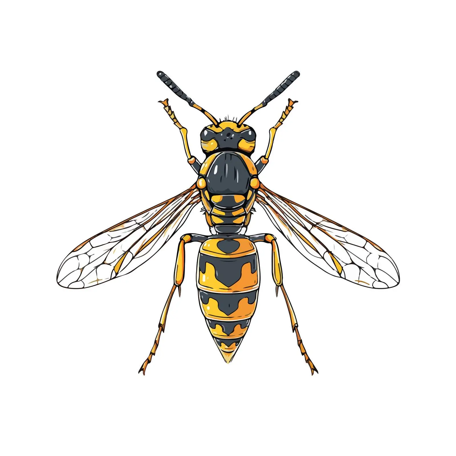 Sleek Wasp Vector Illustration — free download from Dotvec