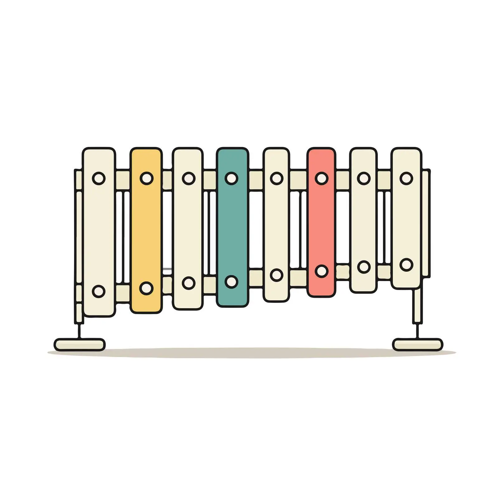 Minimal Xylophone Line Art Vector — free download from Dotvec