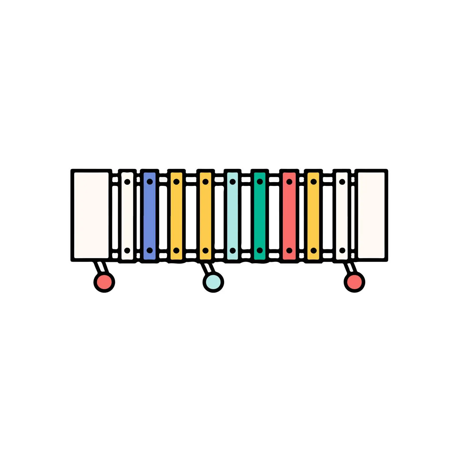 Xylophone Line Art Vector Illustration — free download from Dotvec