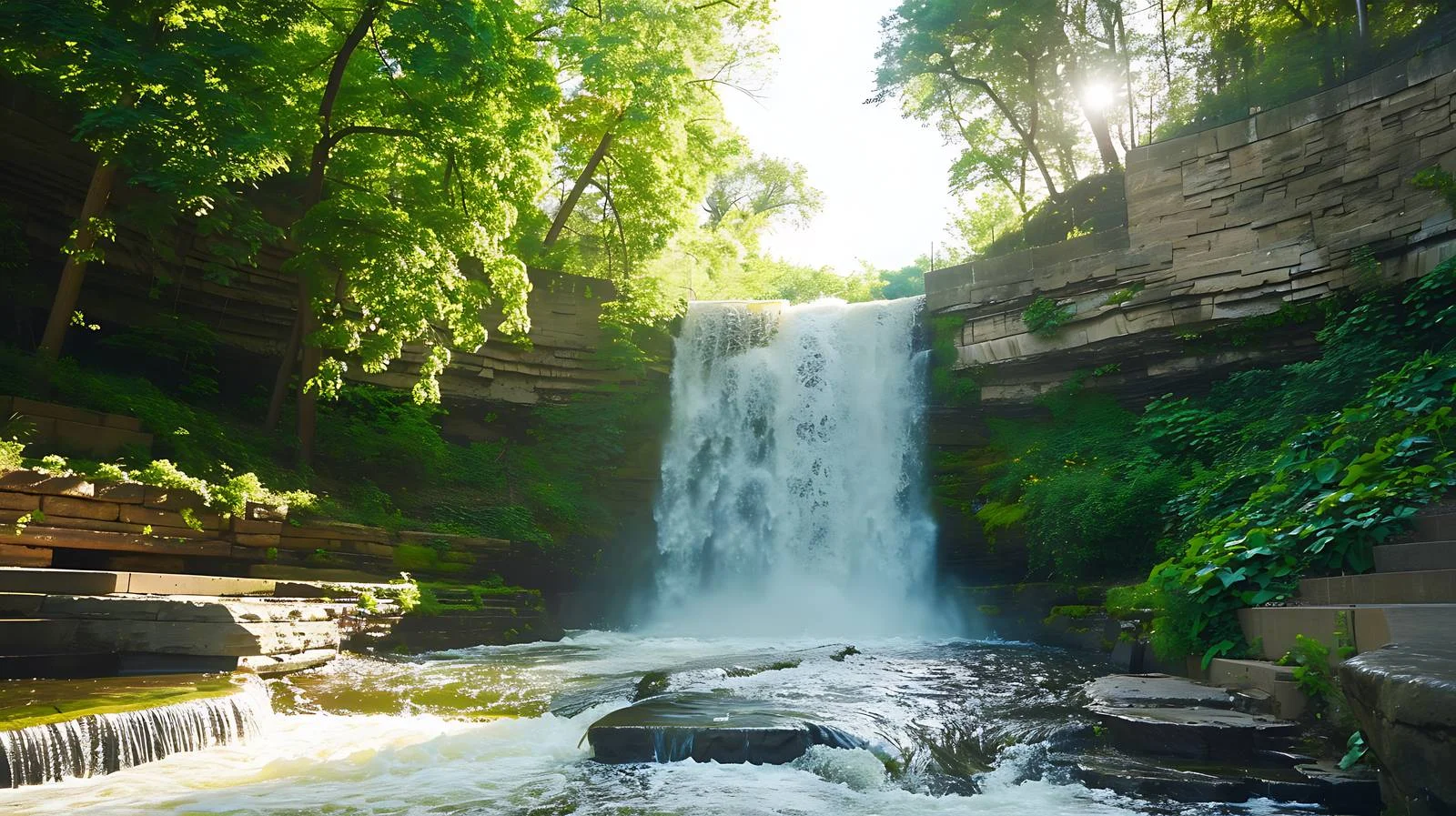 Tranquil Minnehaha Falls in Minneapolis, MN — free download from Dotvec