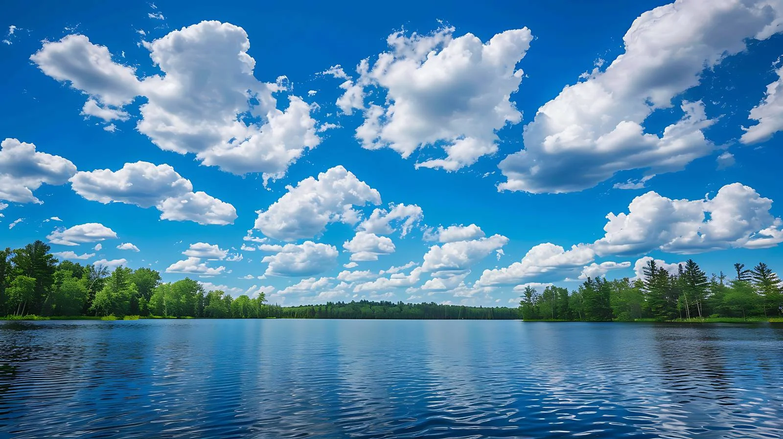 Tranquil Minnesota Lake Amid Dramatic Clouds — free download from Dotvec