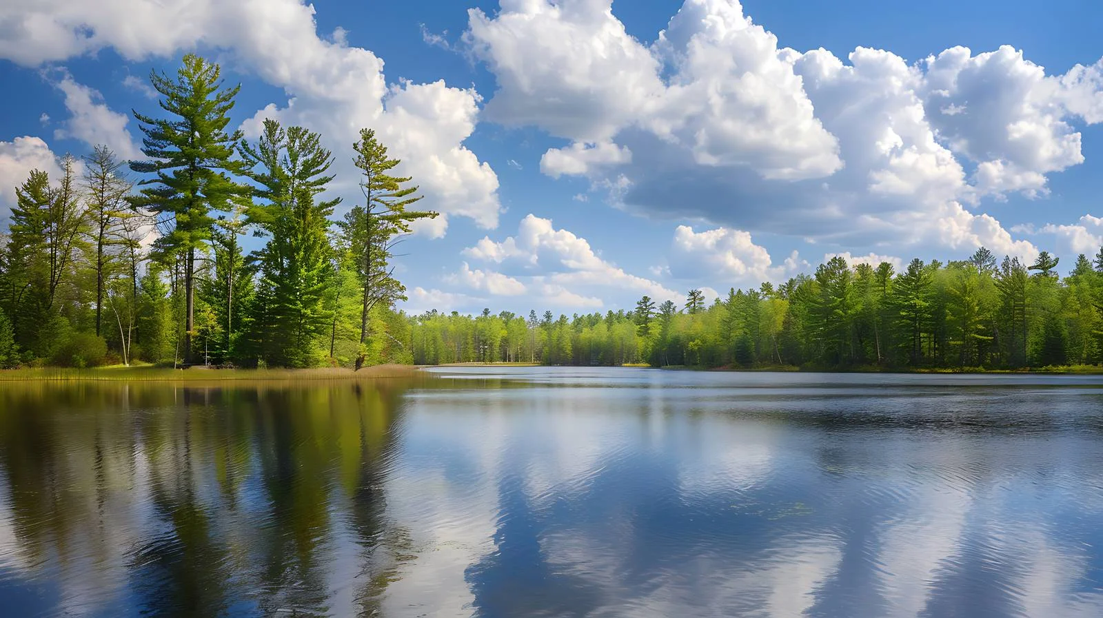Serene Minnesota Lake Amidst Dramatic Sky — free download from Dotvec