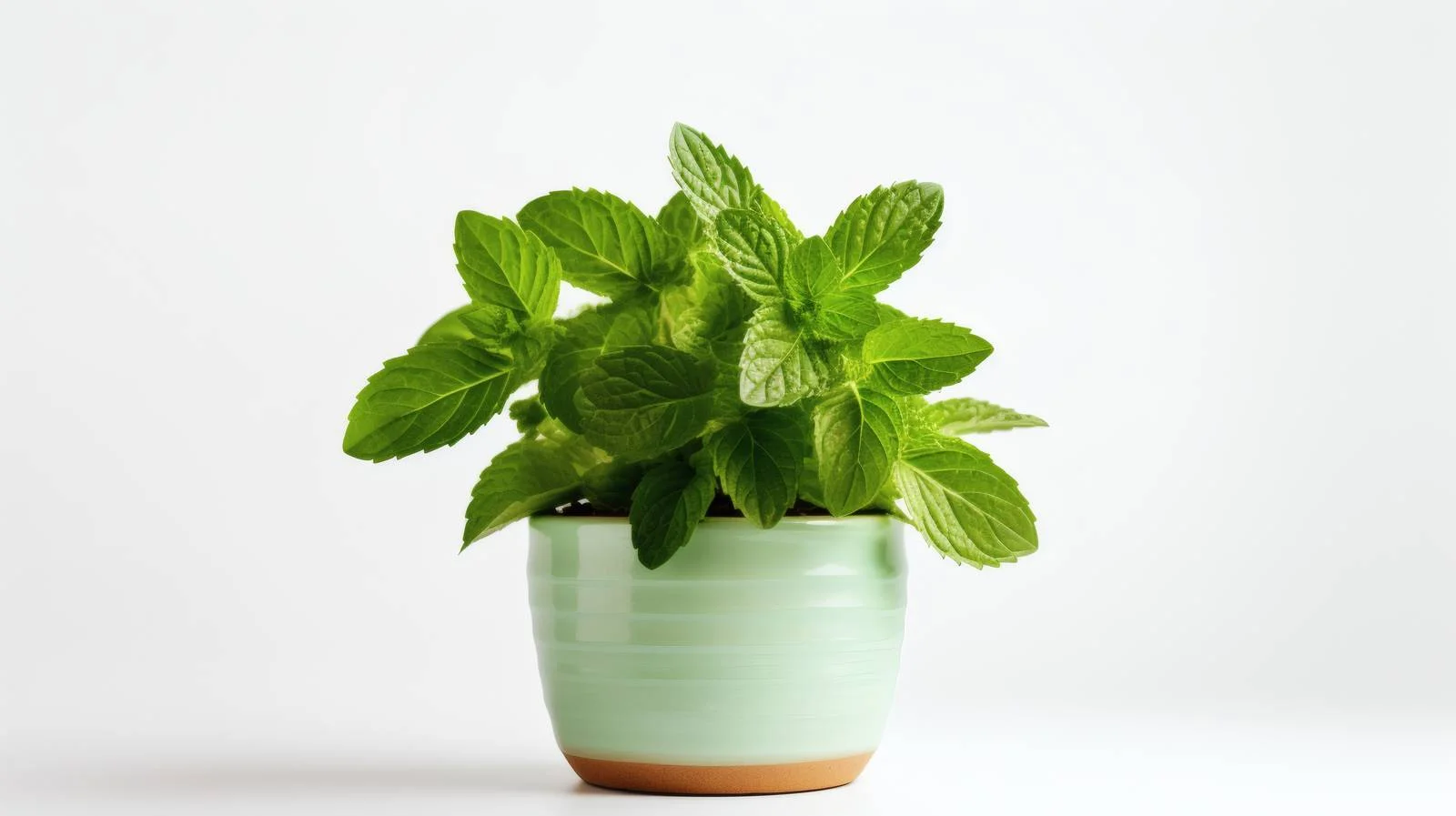Potted Mint Plant on White Background — free download from Dotvec