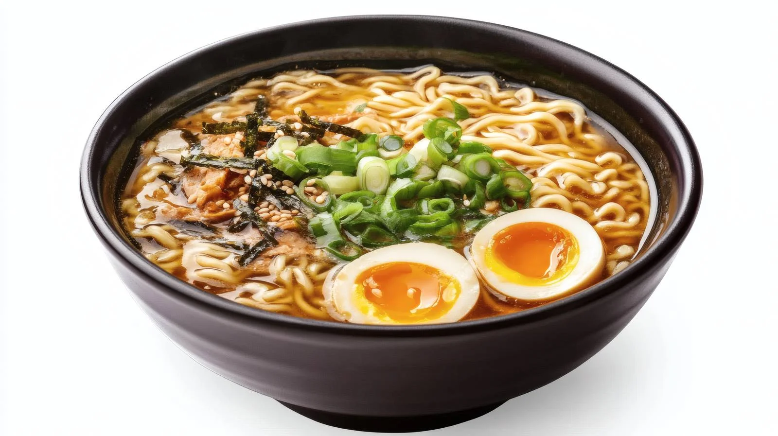 Japanese miso ramen soup on white — free download from Dotvec