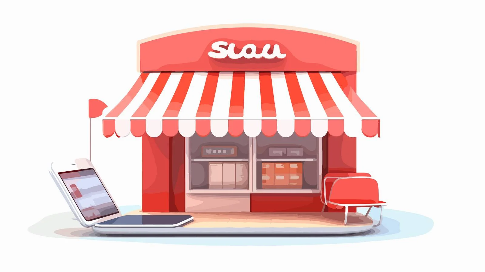 Outdoor Mobile Phone Sales Promotion Scene — free download from Dotvec