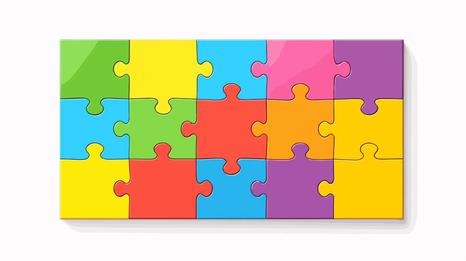 Jigsaw Puzzle Mockup 15x10 Overlapping — free download from Dotvec