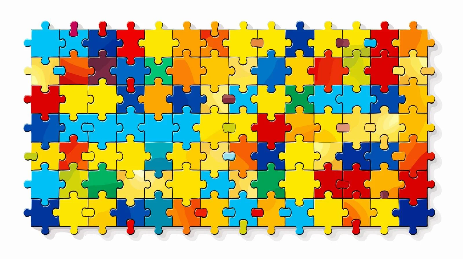 Jigsaw Puzzle Mockup 15x10 Overlapping — free download from Dotvec