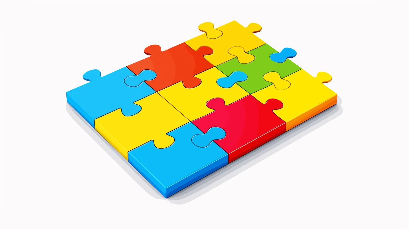 Jigsaw Puzzle Mockup for Overlapping Puzzles — free download from Dotvec